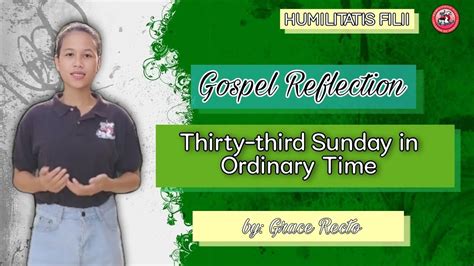 Rd Sunday Of Ordinary Time Gospel Reflection Youtube