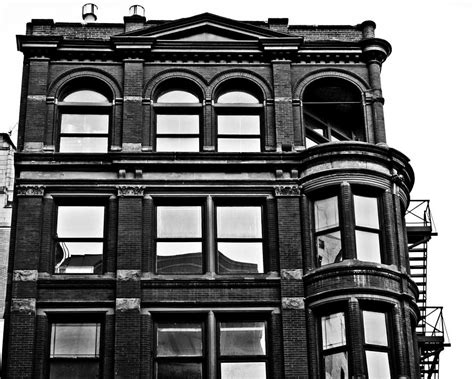 Black And White Brick Apartment Building Photograph By Alanna Pfeffer
