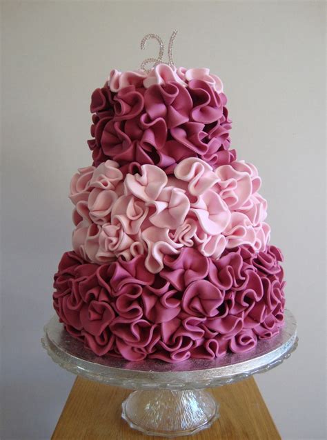 Fondant Ruffle Wedding Cake Fashion Inspired Cake
