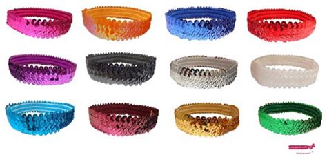 Sequin Headbands 12 Girls Headband Sparkly Hair Head Bands Assorted