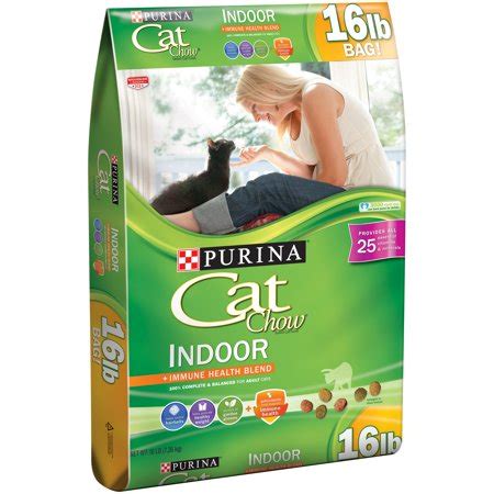 Explore all our indoor cat food formulas below to find the right fit give your cat purina pro plan liveclear indoor turkey & rice cat food. Purina Cat Chow Indoor Cat Food 16 lb. Bag - Walmart.com