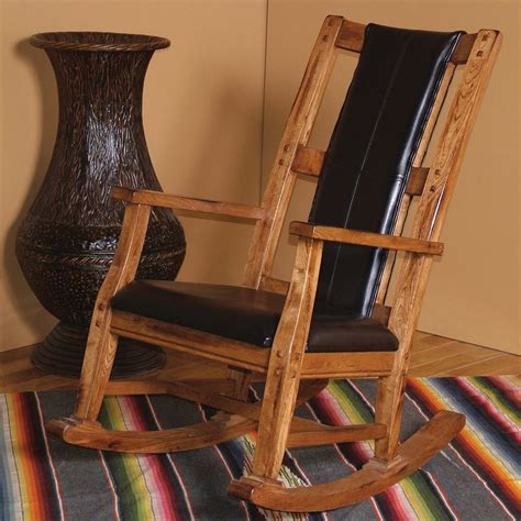 Sunny Designs Sedona Rustic Oak Vinyl Rocking Chair At