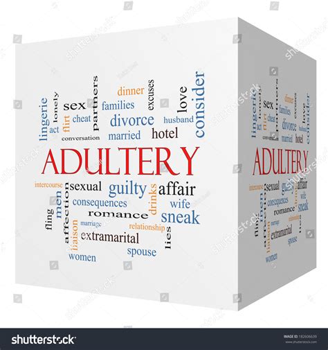 Adultery 3d Cube Word Cloud Concept Stock Illustration 182606639