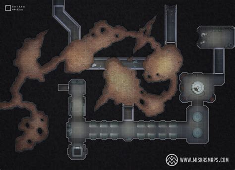 Abandoned Asteroid Tunnels 32x44 Miskas Sci Fi Maps On Patreon