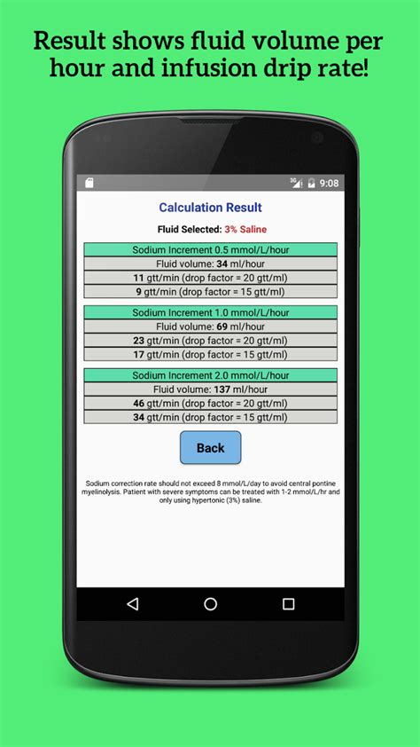 Hyponatremia Correction Calculator Sodium Tracker ~ Imedical Apps