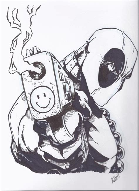 Andys Sketchbook September 2011 Deadpool Drawing Deadpool Art
