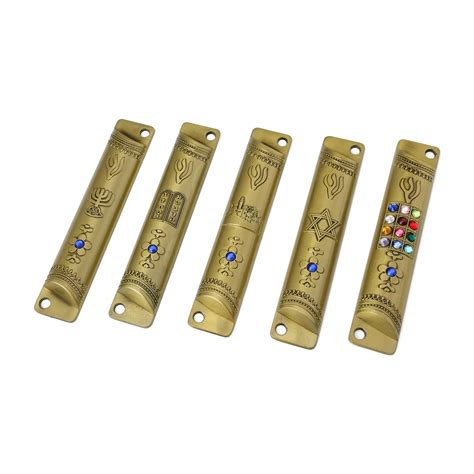 Set Of 5 Mezuzah Cases Variety Of Jewish Symbols Choice Of Color