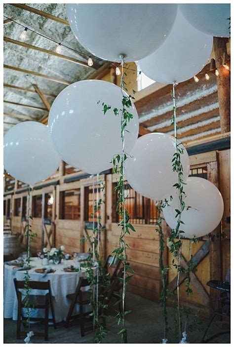 Rustic Ranch Wedding Reception Decoration Ideas With Balloons