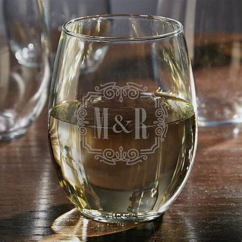 You And Me Together Forever Personalized Stemless White Wine Glass