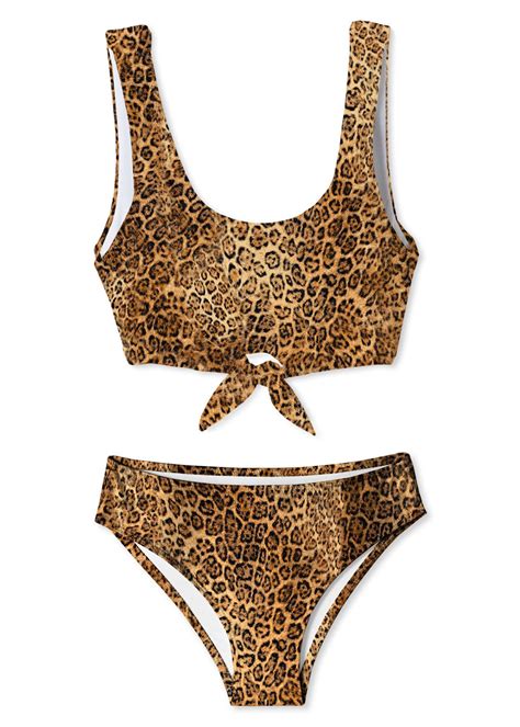 Cheetah Tie Bikini In 2021 Bikinis Cheetah Print Bikini Tie Bikini
