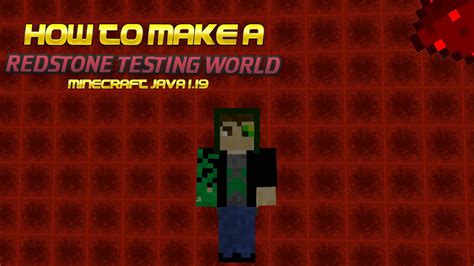 How To Make A Redstone Testing World In Minecraft Youtube