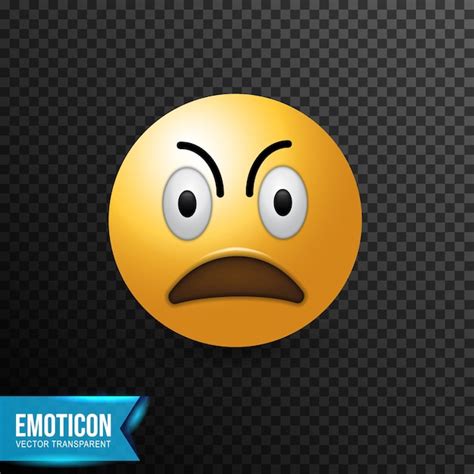 Free Vector Angry Smile Emotion Reaction Symbol Icon Vector