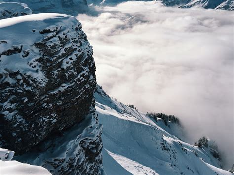 Photo Of Snowy Cliff