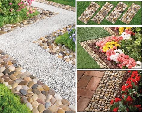 Create Own Stone Pebble Garden Path Mats Outdoor Pathway 4 Etsy