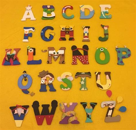 3 Inch Wood Character Letters Disney By Imadethiscrafts On Etsy