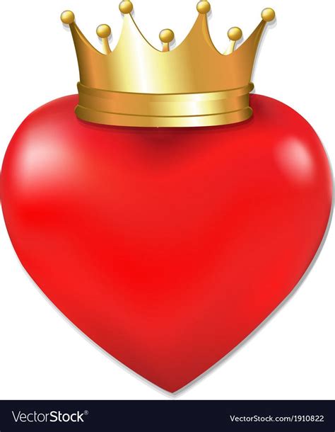 Heart In Crown With Gradient Mesh Download A Free Preview Or High