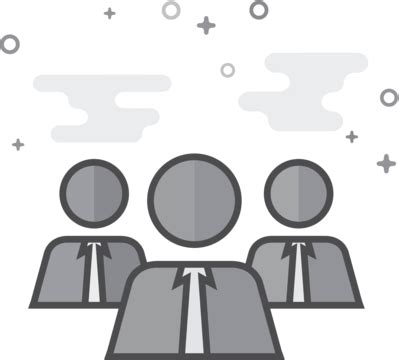 Flat Grayscale Icon Teamwork Teamwork Community Management Vector