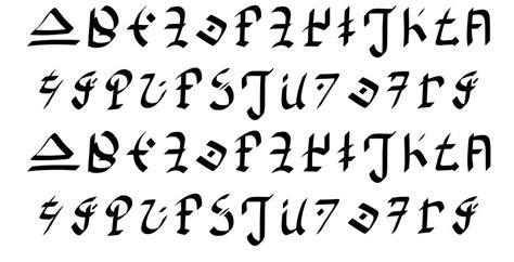 Hylian Alphabet Font By Grimmigerfuchs Fontriver