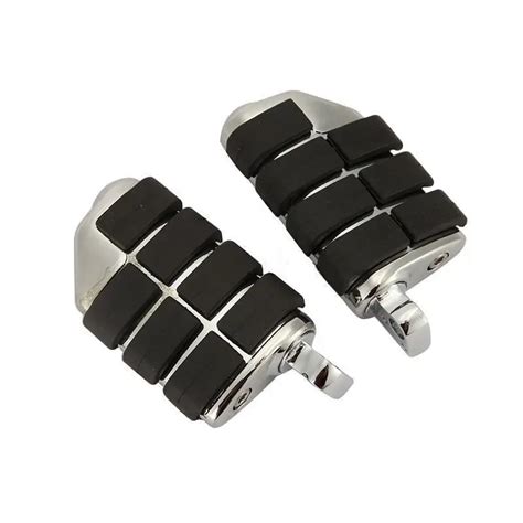 Pair Foot Pegs Rest Footpegs Metal Rubber For Style Male Mount Harley