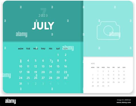 July 2023 Creative Minimal Business Monthly 2023 Calendar Template