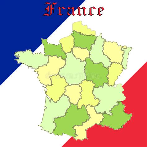 France Map On A White Background Stock Vector Illustration Of Culture