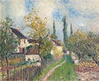 File:Alfred Sisley - Un sentier aux Sablons (A path at Les Sablons ...