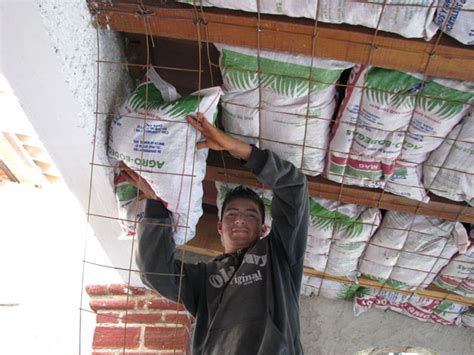Customer satisfaction is our goal. Using Earthbags as Ceiling Insulation