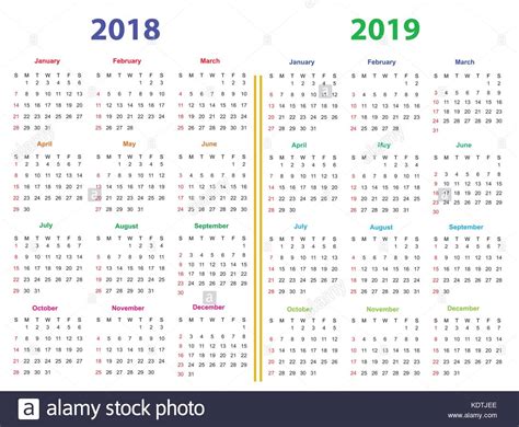 Calendar Design 20182019 Stock Vector Image And Art Alamy