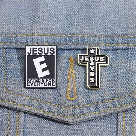 Jesus Christianity Enamel Pins Retro Vintage Lapel Badge Brooch