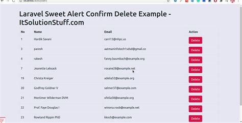 Laravel Sweet Alert Confirm Delete Example Tech Tutorial