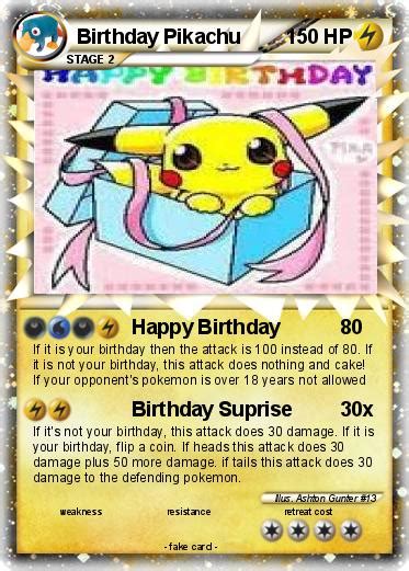 Pokémon Birthday Pikachu 14 14 Happy Birthday My Pokemon Card
