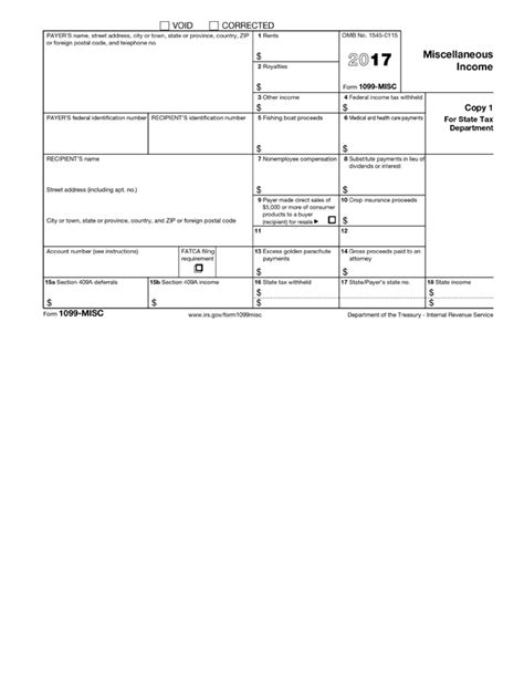 Free Printable 1099 Misc Tax Form Template Printable Forms Free Online