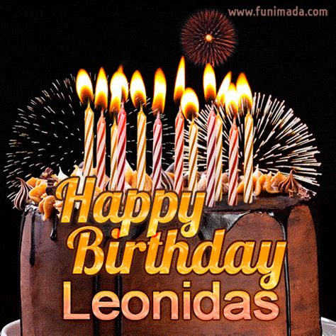 Chocolate Happy Birthday Cake For Leonidas  — Download On