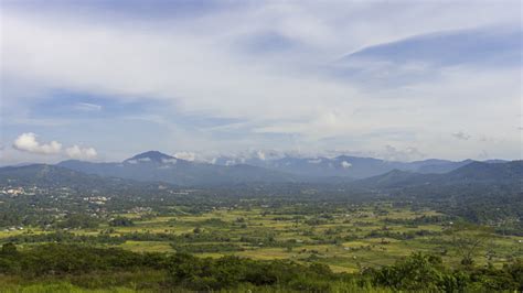 Beautiful View Green Valley Landscape Fast Stock Footage Video 100