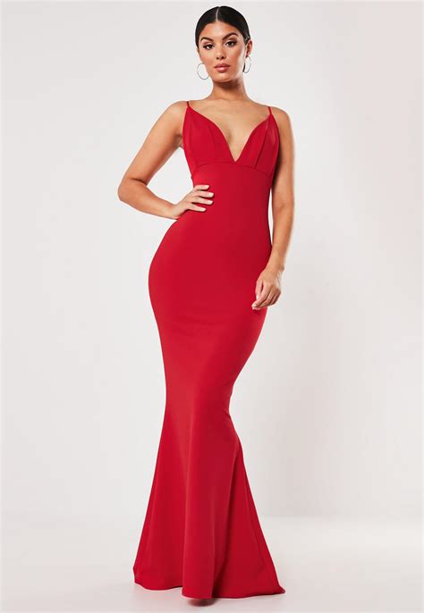 red-pleated-bust-fishtail-maxi-dress-missguided