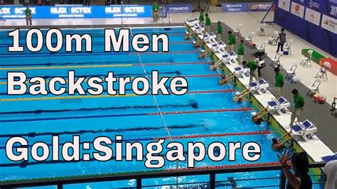 Finals Men 100m Backstroke 30th Sea Games 2019 Youtube
