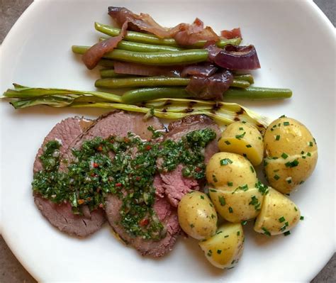 Season steaks with a pinch of salt and pepper. Roast Beef with Chimichurri Sauce — Rothiemurchus