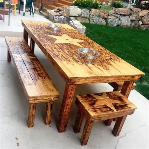 Creating your own coffee table from pallets is a really popular and easy way to create your own personalized coffee table without breaking the bank or needing a high diy skill level. Large Pallet Dining Table with Matching Benches - 20 Pallet Ideas You Can DIY for Your Home ...