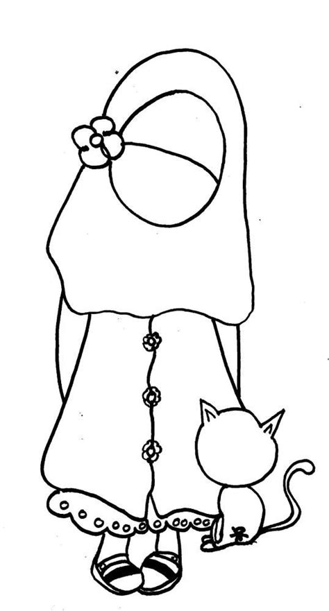 Ces activités constitueront les tout premiers pas vers l'écriture en arabe…. Coloriage:La petite musulmane et son chat | Coloriage, Image coloriage, Coloriage enfant