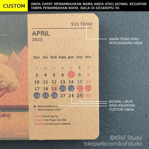 Jual Kalender Meja Unik Versi Portrait Bisa Custom Cetak Di Kardus