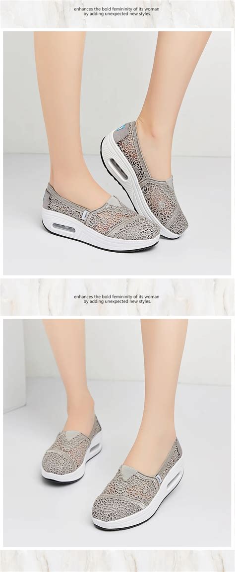 Minika Zapatos Mujer Women Breathable Mesh Platform Sneakers Womens