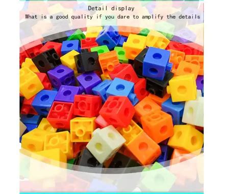 100 Piece Snap Cube Blocks And Interlocking Building Set Toy Color