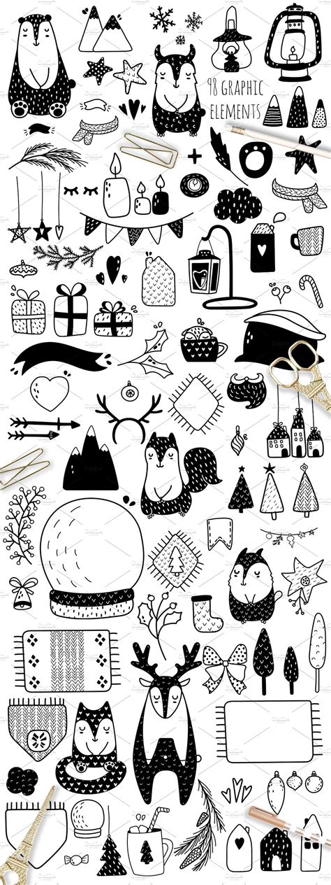 Scandinavian Christmas Bundle Graphic Objects Creative Market