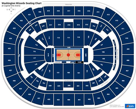 Capital One Arena Section 106 Washington Wizards