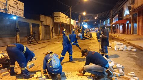 Rua Aquiles Lisboa Recebe Pavimenta O Em Bloquetes No Mercadinho