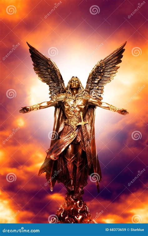 Archangel Michael With A Flaming Sword Stock Photography