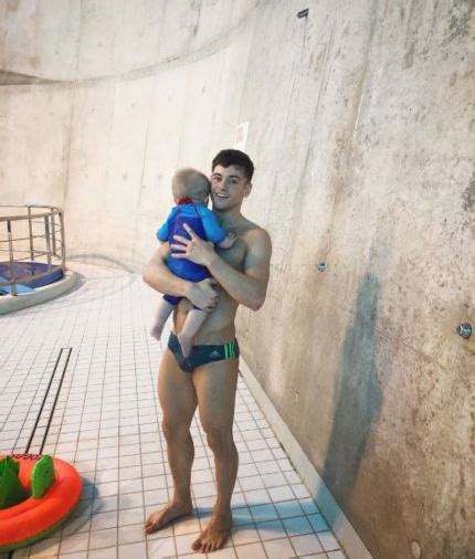 The fact that i can say that my son watched me. Tom Daley and Dustin Lance Black take son for first swim ...
