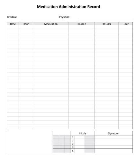 9 Best Images Of Printable Medication Administration Record Template