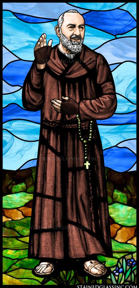 Padre Pio Stained Glass Window