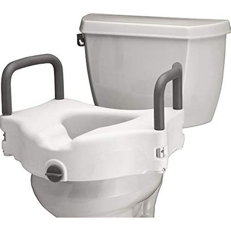 Nova Elevated Raised Toilet Seat With Removable Padded Handles